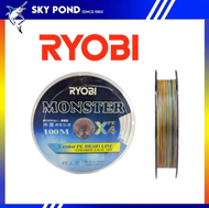 Ryobi Monster X4 Multicoloured Braided Line [100m] (15lbs/20lbs/30lbs/40lbs/50lbs)