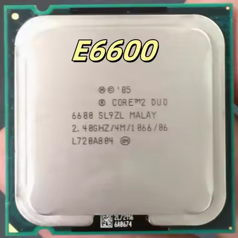 Original CPU E6600 2.40GHz 4M 1066MHz Dual-Core Socket 775 speedy ship out