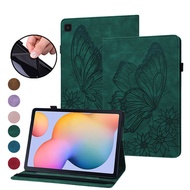 Flip Case For Samsung Galaxy Tab S6 Lite 2022 Case 10.4 2020 SM-P613 SM-P619 SM-P610 SM-P615 Cover Tablet Butterfly Embossed Stand Casing