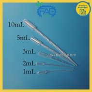 Pasteur Pipette Dropper Plastic Pipette transfer liquid Disposable Graduated  1 2 3 5 10mL