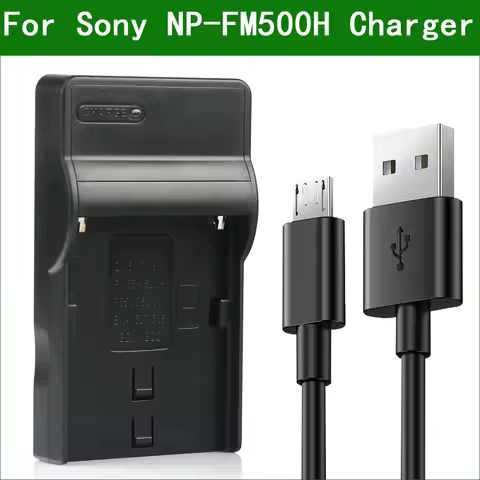 NP-FM500H FM500H NPFM500H USB Battery Charger for Sony DSLR a200 a300 a350 a450 a500 a550 a560 a580 