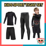 quality kids sports tights inner baju budak seluar kids unisex tight compression shirt training