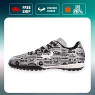 Zocker Winner Energy Gray Soccer Shoes - Real Kicks - Stable Form - Good Grip (Free Zocker Socks)