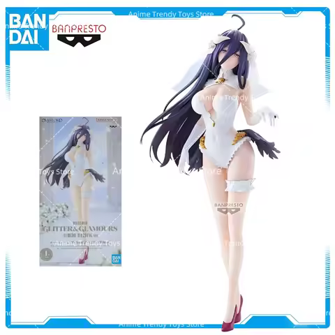 In stock BANDAI SPIRITS Toys Gifts Original Model Decoration Overlord Albedo Glitter Glamours Anime 