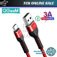QGEEM USB Type-C Cable For Samsung Note 8 S8 Xiaomi mi A1 Cell Phone Type C Cable Fast Charging Cabl