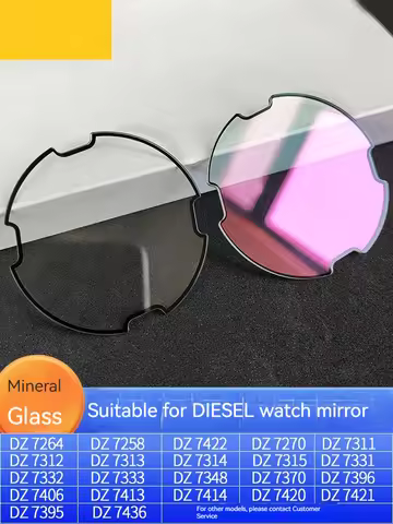 Mineral glass For Diesel DZ4318 DZ7370 DZ7395 DZ7396 series Watch crystal Men Watch Replacement Glas