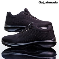 HITAM Plain Black School Shoes For Women Men - SPORT Shoes - Sports Shoes - Sneakers Fashion Sneaker