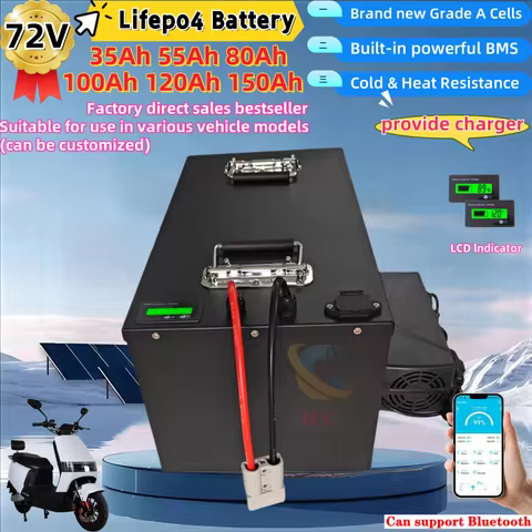 72v 35AH 55AH 80AH 100AH 150Ah lithium ion battery 100A BMS for 7000w- 1000W bike tricycle Forklift 