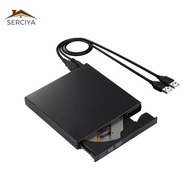 Serciya ไดรฟ์เขียน CD-RW USB แบบพกพาDVD-RW ภายนอกสูงสำหรับพีซี MAC