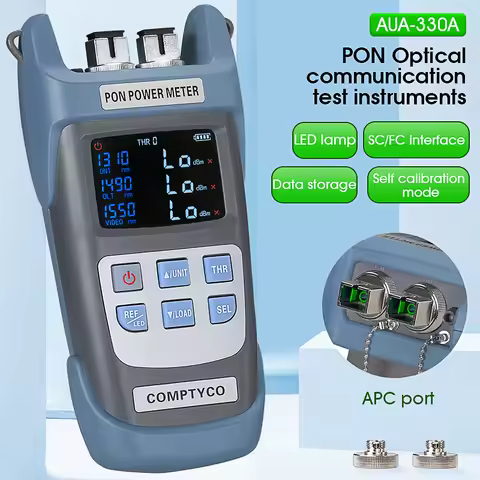 COMPTYCO AUA-330A/AUA-330U Handheld Fiber Optical PON Power Meter FTTX/ONT/OLT 1310/1490/1550nm Fibe