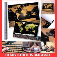 Scratch Off Educational World Map Travel Map Wall Map Poster with Boxed