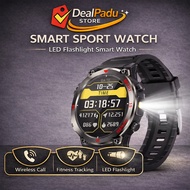 New GT11 Outdoor Smart Watch LED Flashlight Men Bluetooth Calling Sports Fitness Tracking Smart Watc