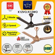 [TWIN PACK][2 SET] KDK K12VO Regulator Ceiling Fan 48'' WHITE / K12WO 48'' / DEKA BABY S 46" / DEKA XRBABY 46"