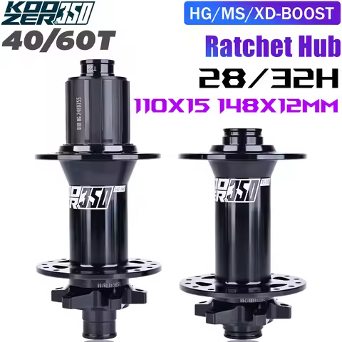 KOOZER 350 MTB Boost Hub Set | 40T/60T Star Ratchet | 28/32H | 8–12 Speed | Cr-Mo Axle | Upgrade Bik