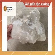 Original rough white quartz stone for home decoration, high energy purification 17cm, weight 2.2kg (
