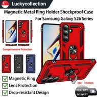 【 SG 24H SHIP 】Military Magnet Ring Bracket Case for Samsung Galaxy S26 5G/S26 Plus/S26 Ultra/S25/S2