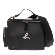 成色極佳 agnes b. Vanity 皮革黑色兩用單肩包 黑色 0713 [二手] agnes b.