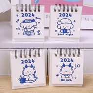 Creative Cartoon Desktop Record Calendar Book / Loose Leaf Ring Calendar / Coil Calendar Book / Cartoon Mini Desk Calendar / Desk Accessories Decoration /