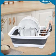 [Direrxa] Dish Drainer with Drainer Board , portable Dish Drainer ,Collapse Dish Drying Rack for campers travel