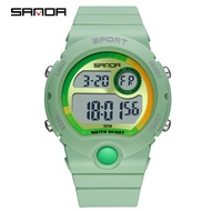 SANDA กีฬากันน้ำนาฬิกาดิจิตอลมัลติฟังก์ชั่ผู้ชายนาฬิกาดิจิตอลแฟชั่นหรูหราสันทนาการนาฬิกาของขวัญ SD6035-6