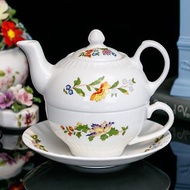 英國製Aynsley蝴蝶花園Tea for one骨瓷個人下午茶咖啡杯茶具組