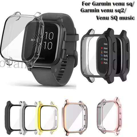 Full Protective Case Cover Shell For Garmin Venu SQ /venu sq2/ venu sq music Smart Screen protector 