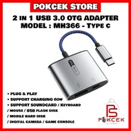 ( MH366 ) 2 IN 1 USB 3.0 OTG ADAPTER TYPE C POKCEK STORE