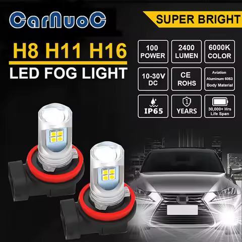 2pcs LED Fog Light Blub H8 Lamp Canbus No Error For VW Beetle CC Jetta Passat B7 B8 Polo 6R MK6 6 Sc