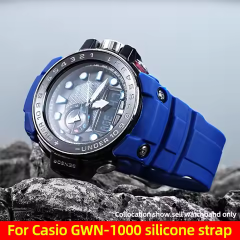 GWN-1000 Resin strap For Casio G-SHOCK 5371 GWN-1000B GWN 1000 Men Replace silicone watch strap spor