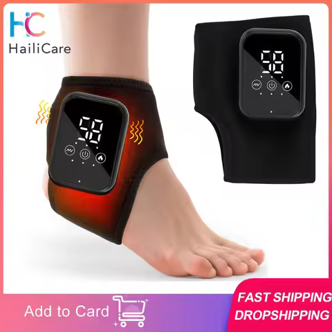 Electric Ankle Massager Hot Compress Vibration Foot Massager Ankle Joint Protection Heating Strap An