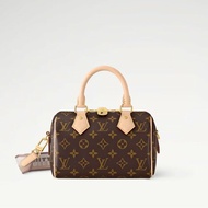 【LOUIS VUITTON LV 路易威登】奶茶色背帶 SPEEDY 20(下單前須先私訊)