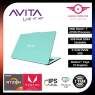 Avita Liber V14 R7 14'' FHD Laptop ( Ryzen 7 4700U, 8GB RAM, 512GB SSD, ATI, W10 ) 2 YEAR AVITA MALAYSIA WARRANTY