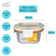 Hộp thủy tinh chịu nhiệt LocknLock nắp cường lực Cube khóa 4 chấu dung tích từ 300ml đến 1L P3H Stor