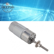 HEEPDD DC Geared Motor Aluminum Alloy Shell Brass Coil CW CCW Gear with Flange DC12V M6 (600RPM)