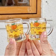 Lanchuang Korea ins Wind Glass Shochu Glass Mini Fruit Glass Household Glass Orange Smiley Glass