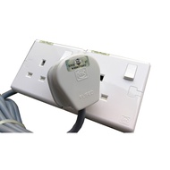HEAVY DUTY MK 13A SWITCH SOCKET, MK PLUG TOP, 3 METER@ 5 METER@10 METER 1.5MM X 3C SIRIM CABLE EXTEN