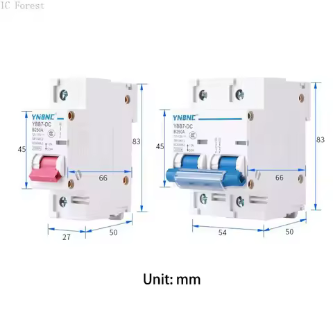 1P 2P 100A 200A 250A DC Breaker 12V 24V 36V 48V 96V 120V DC Circuit Breaker Solar Battery Protector 