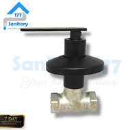 Stop Kran Shower tembok Tanam Kuningan HITAM VC-stop Keran air shower minimalis stainless Pendam Kam