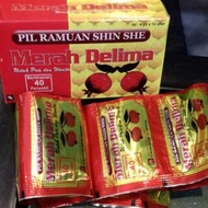 MERAH DELIMA Obat 40 Penyakit Pil Ramuan Shin she Merah Delima (Asli Ijin Depkes) 1 Box