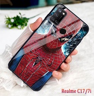 Softcase Glas Kaca Spiderman Realme C17-Realme 7i -S17 - Casing Hp- Realme 7i- Realme C17 - Pelindung hp-Case Handphone- Casing Hp- Realme 7i- Realme C17