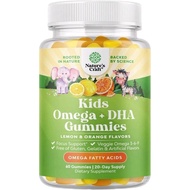 Kids DHA Omega 3 Gummies for Kids - Delicious Fish Free DHA Kids Omega 3 Gummies with Vegetarian Ome