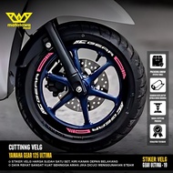 Yamaha GEAR 125 Ultima Racing Rim Cutting Stickers, Rim Accessories, Rim Variations - 19