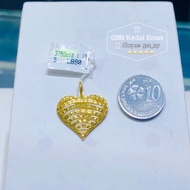 EMAS 375 LOKET BUAH LOVE 375GOLD PENDANT B103