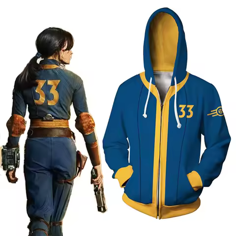 Unisex 2024 TV Adult Vault 76 Dweller Hooded Sweatshirt Fall TV Vault 33 Out Lucy Lucy Cosplay Hoodi