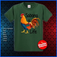 ♈ ◩ ☂ Sabong is Life Shirt High Quality Prints White T-Shirts