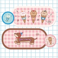 粉藍甜品滑鼠墊電競游戲辦公大滑鼠墊滑鼠墊