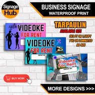 VIDEOKE FOR RENT Signage Laminated & Tarpaulin Signage | A4 Waterproof Print