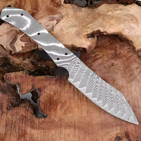 Damascus Steel Blank Blade Knife Making Material 3.5 inch Damascus Kitchen Paring Knife Blank Full T