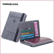 TRAVELCUL FID Passport Holder Pu Leather SIM Card ID Bag Holster Pasport Cover Travel Wallet Card Co
