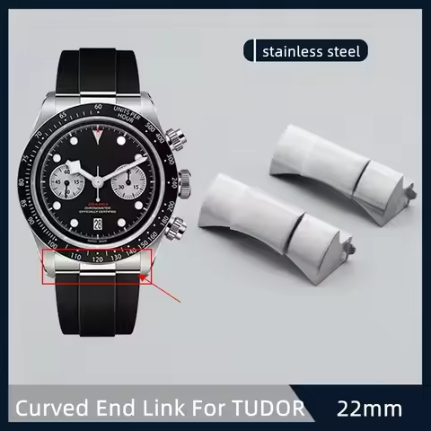 22mm Stainless Seamless Connection Watch Accessories Curved End Link Replace For TUDOR Strap M79360.
